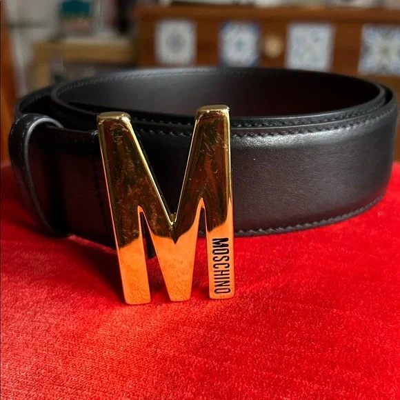 Moschino | Accessories | Moschino Black Belt With Gold M  display picture 3